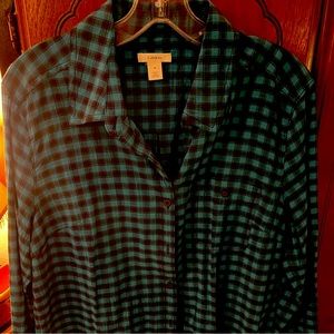 NWOT Caslon LS cotton blend shirt, relaxed fit ❤️ Size M